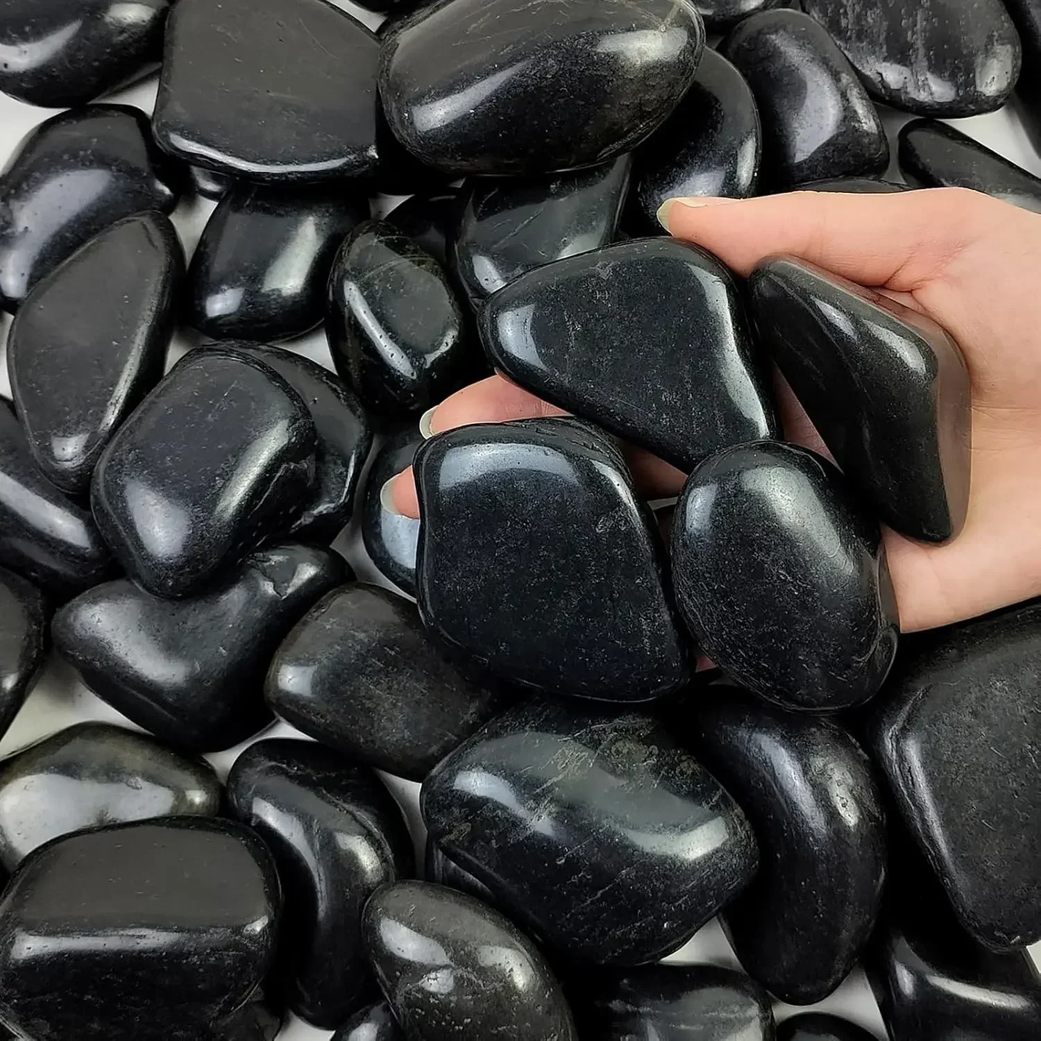 Aquarium Planting - 40 lbs Black River Rocks for