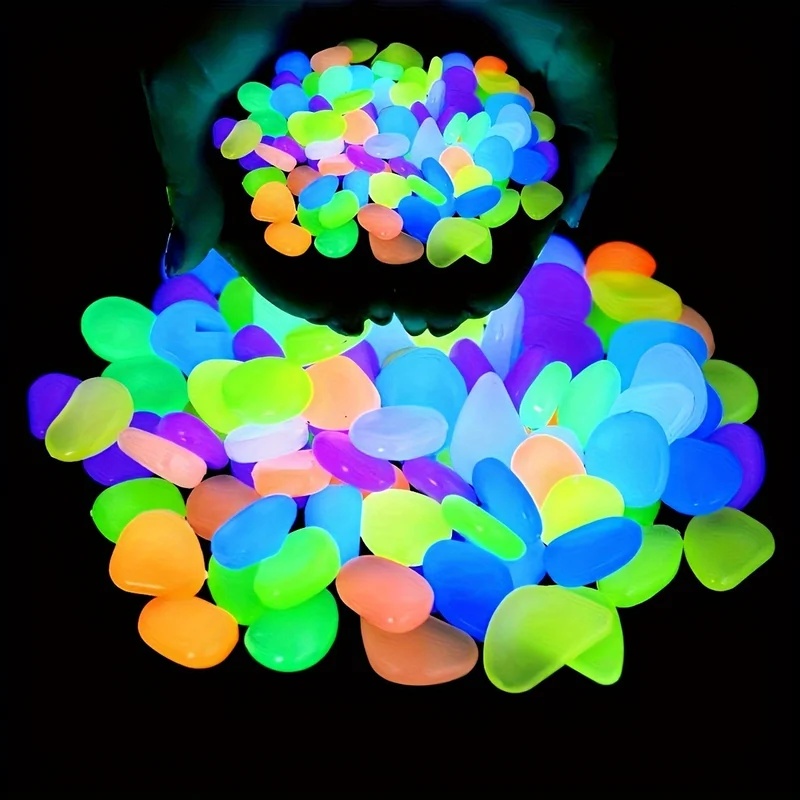 Aquarium Planting Ideas - 50-200pcs Glow in The Dark Pebbles
