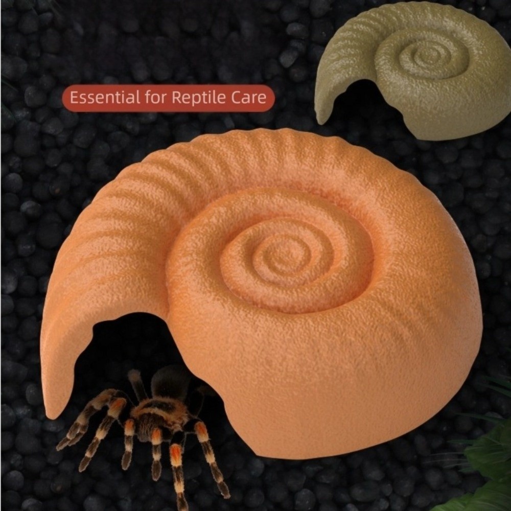 Aquarium Planting Ideas - Ammonite Shape Reptile Hidden Cave Aquarium