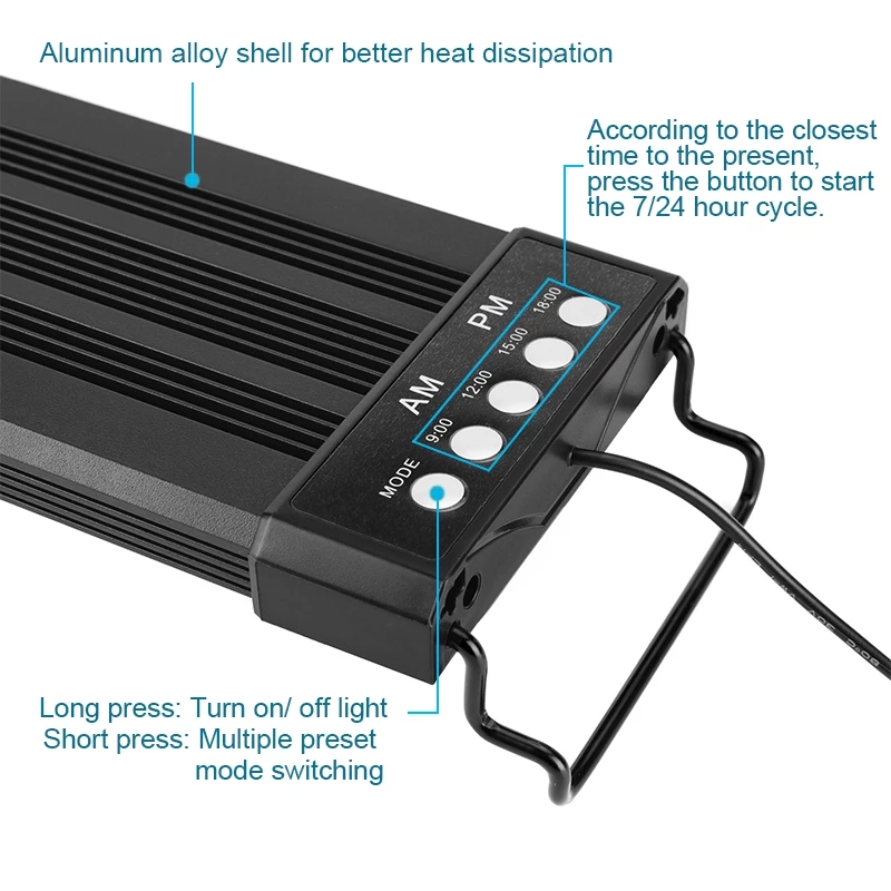 Hồ Cá Đèn LED Chiếu Sáng 24/7  - đánh giá và giá Planted Aquarium Hours