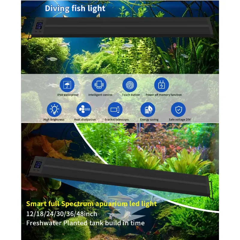 75cm 30inch Plant Light Fish T - đánh giá và giá Planted Aquarium Hours