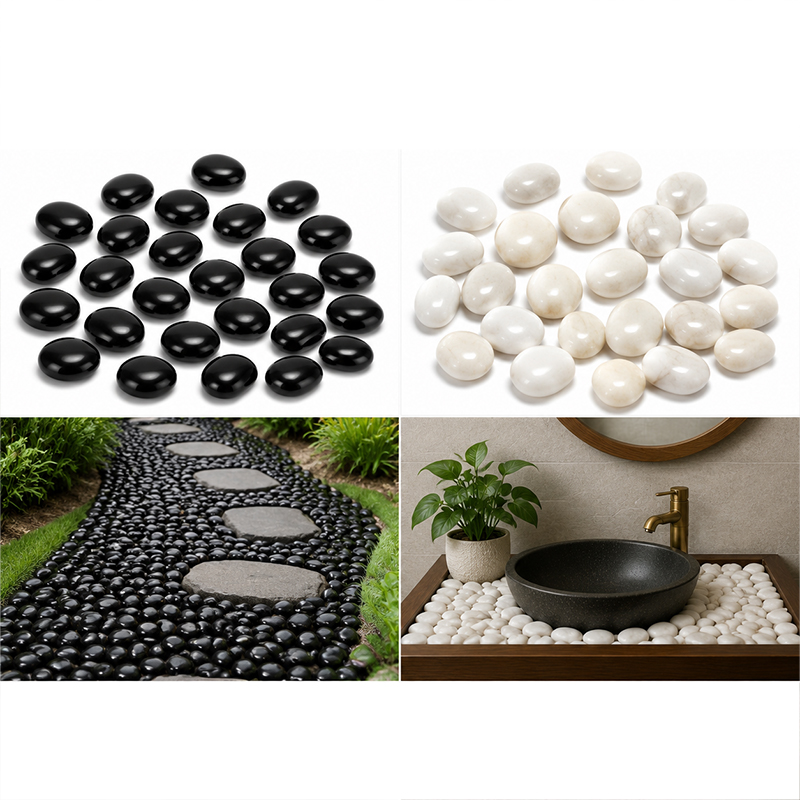 White&Black Polished River Roc - đánh giá và giá Aquarium Planting Ideas