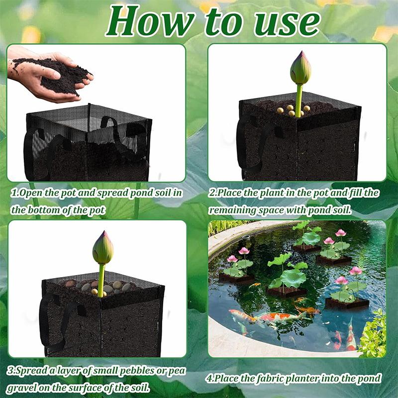 4 Pcs Black Mesh Pond Planting - đánh giá và giá Aquarium Planting
