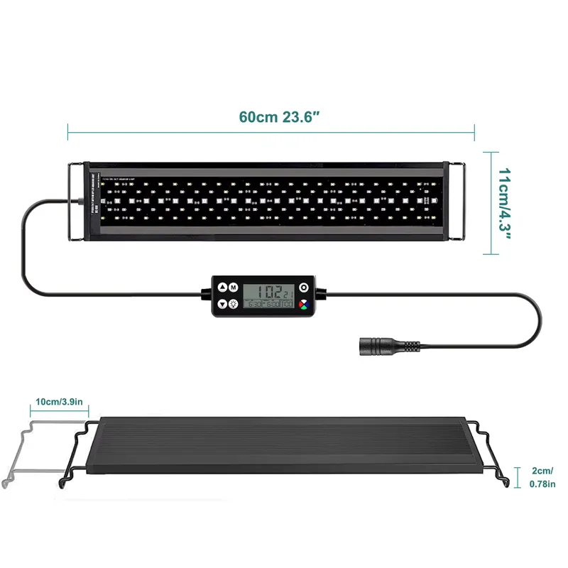 New 60cm Full Spectrum LED Aqu - đánh giá và giá Planted Aquarium Hours