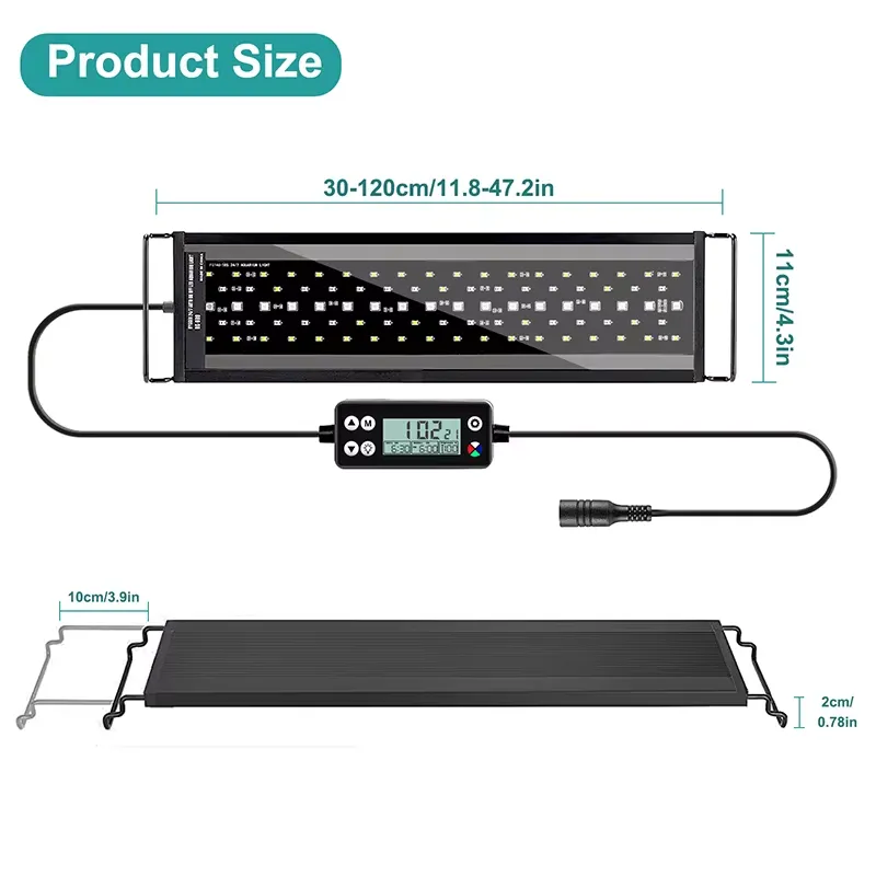 New 60cm Full Spectrum LED Aqu - đánh giá và giá Planted Aquarium Hours