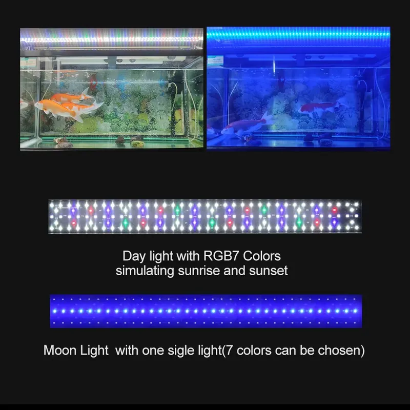 RGB LED Aquarium Light 12-48 I - đánh giá và giá Planted Aquarium Hours