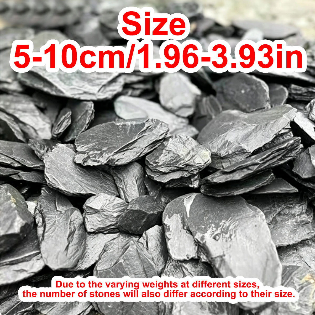 800g 5-10cm Black Slate Stone  - đánh giá và giá Aquasoil Substrate
